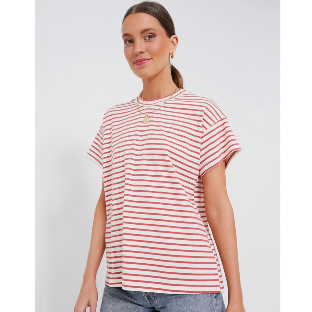 Tuckernuck Pomander Place red striped Presley tee